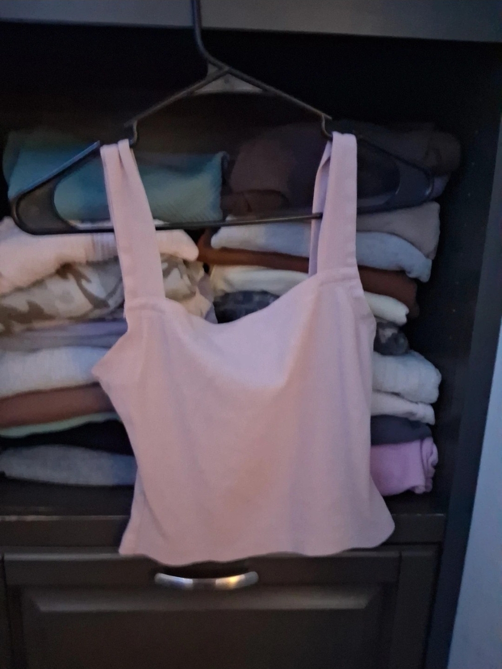Women’s Square Neck Pink Tank Top